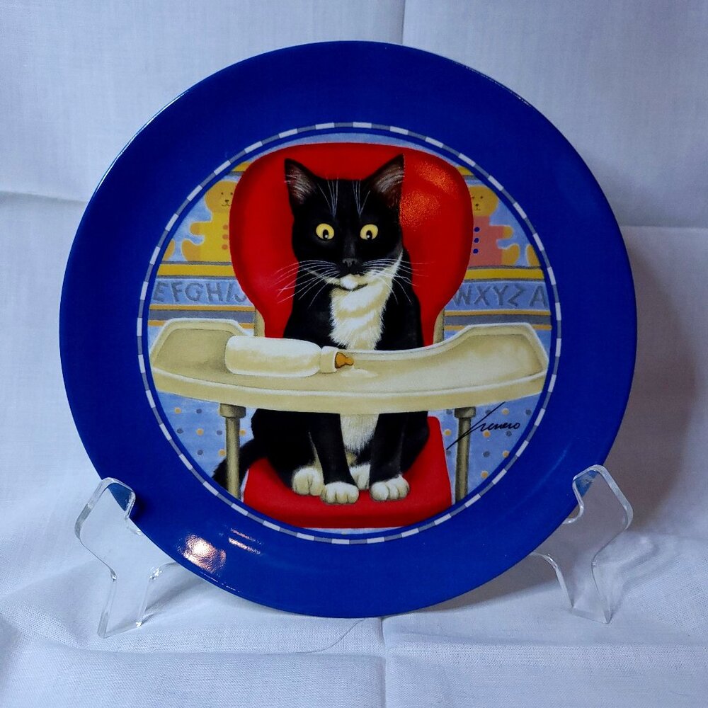 Black Cat with Bottle Collector Plate